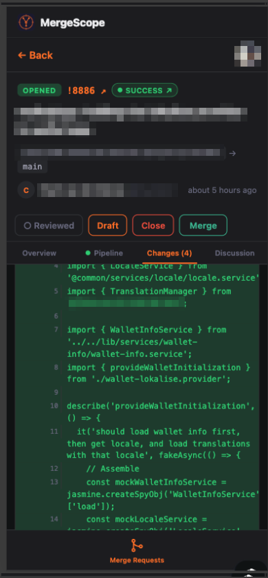 Inline diff viewer